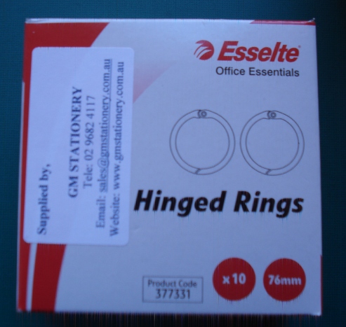 Esselte 377331 76mm Hinged Rings Box 10.
